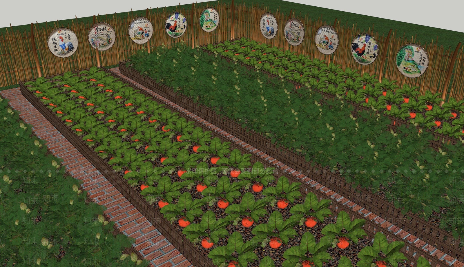 现代景观菜园菜地SU模型下载【ID:1170982385】