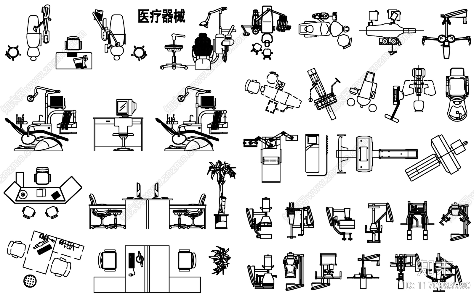 现代综合器材设备图库施工图下载【ID:1170983990】