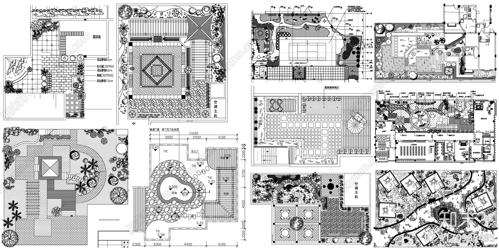 现代屋顶花园施工图下载【ID:1170985495】