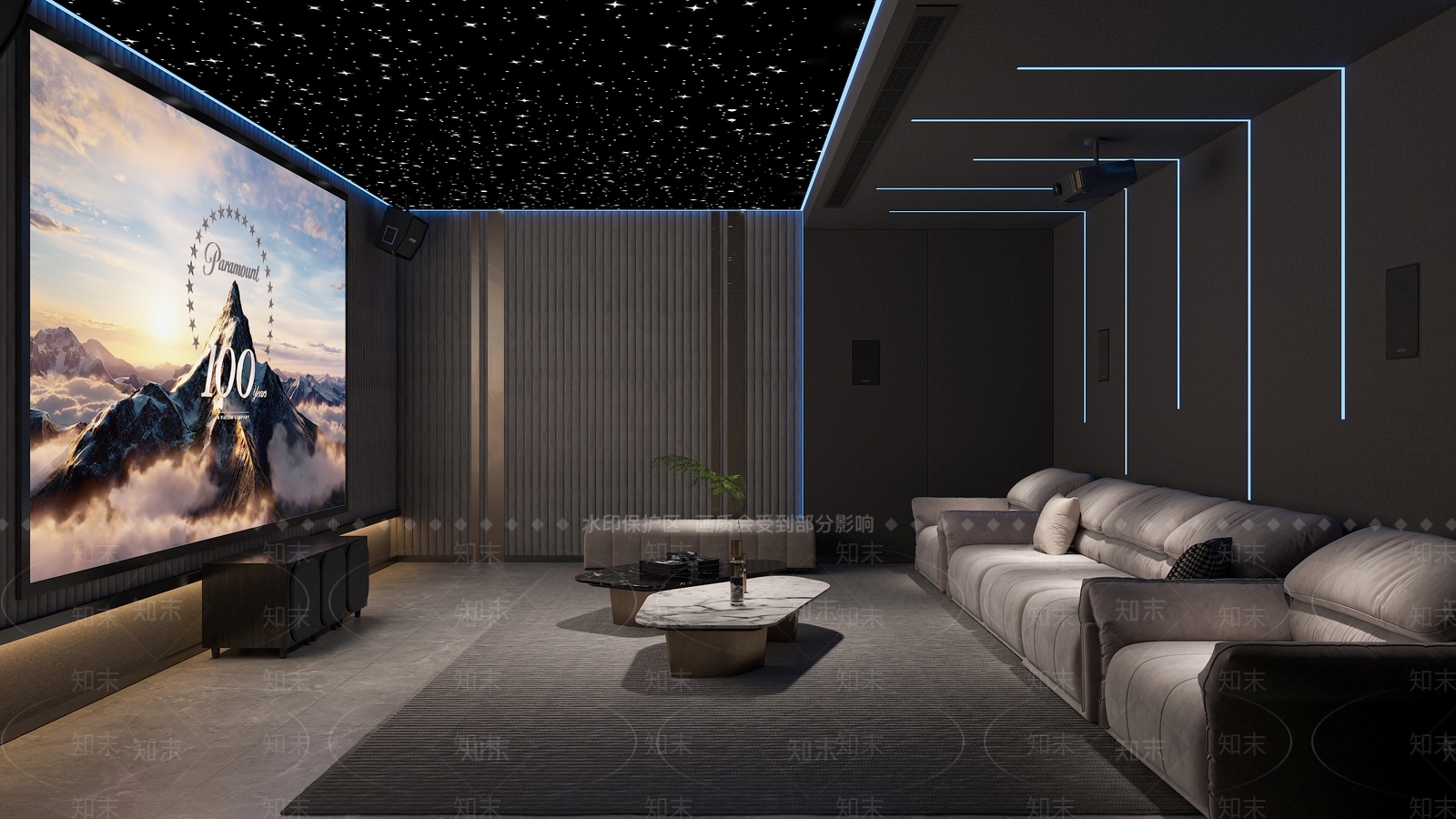 现代影音室3D模型下载【ID:1170987712】