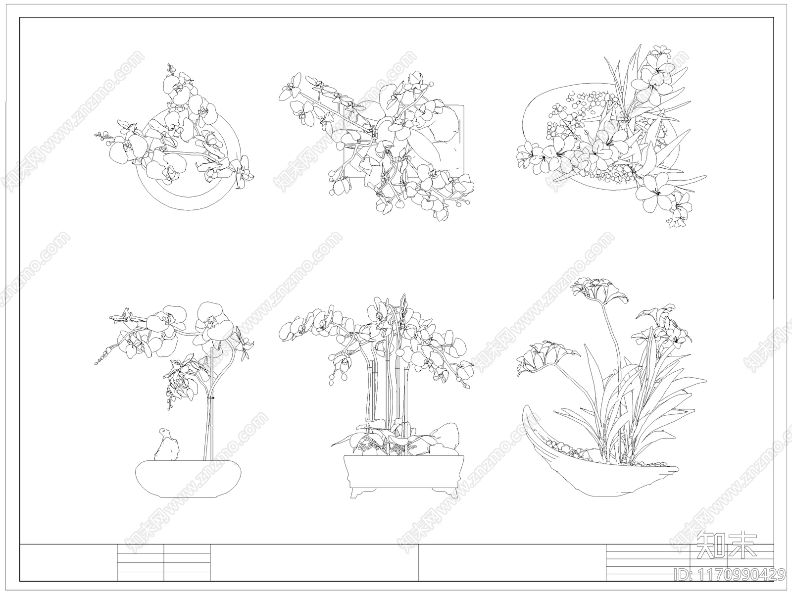 现代综合植物图库施工图下载【ID:1170990429】