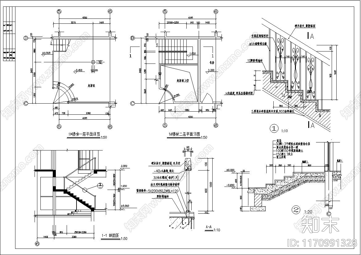 现代简欧别墅建筑cad施工图下载【ID:1170991328】