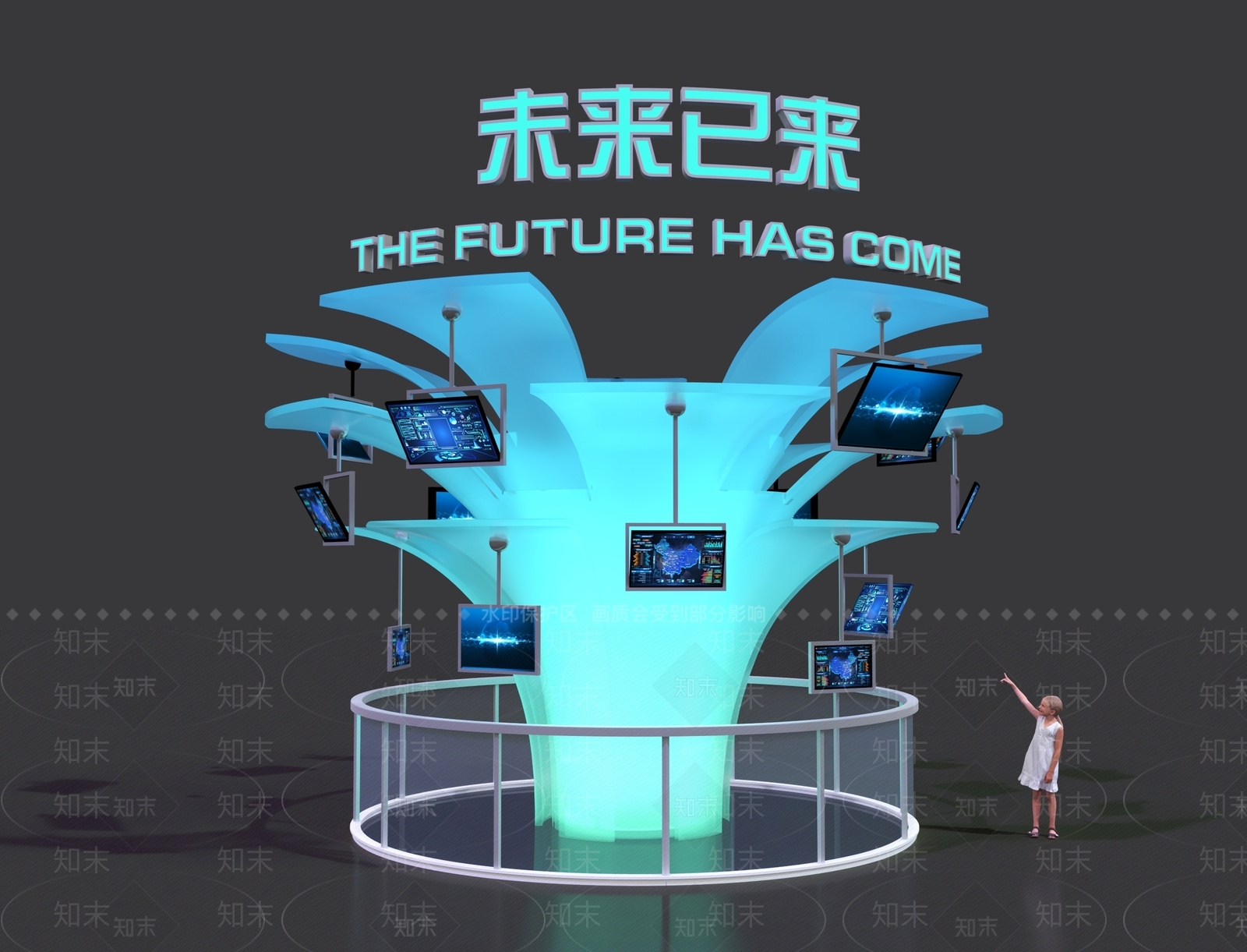 现代柱子3D模型下载【ID:1170992400】