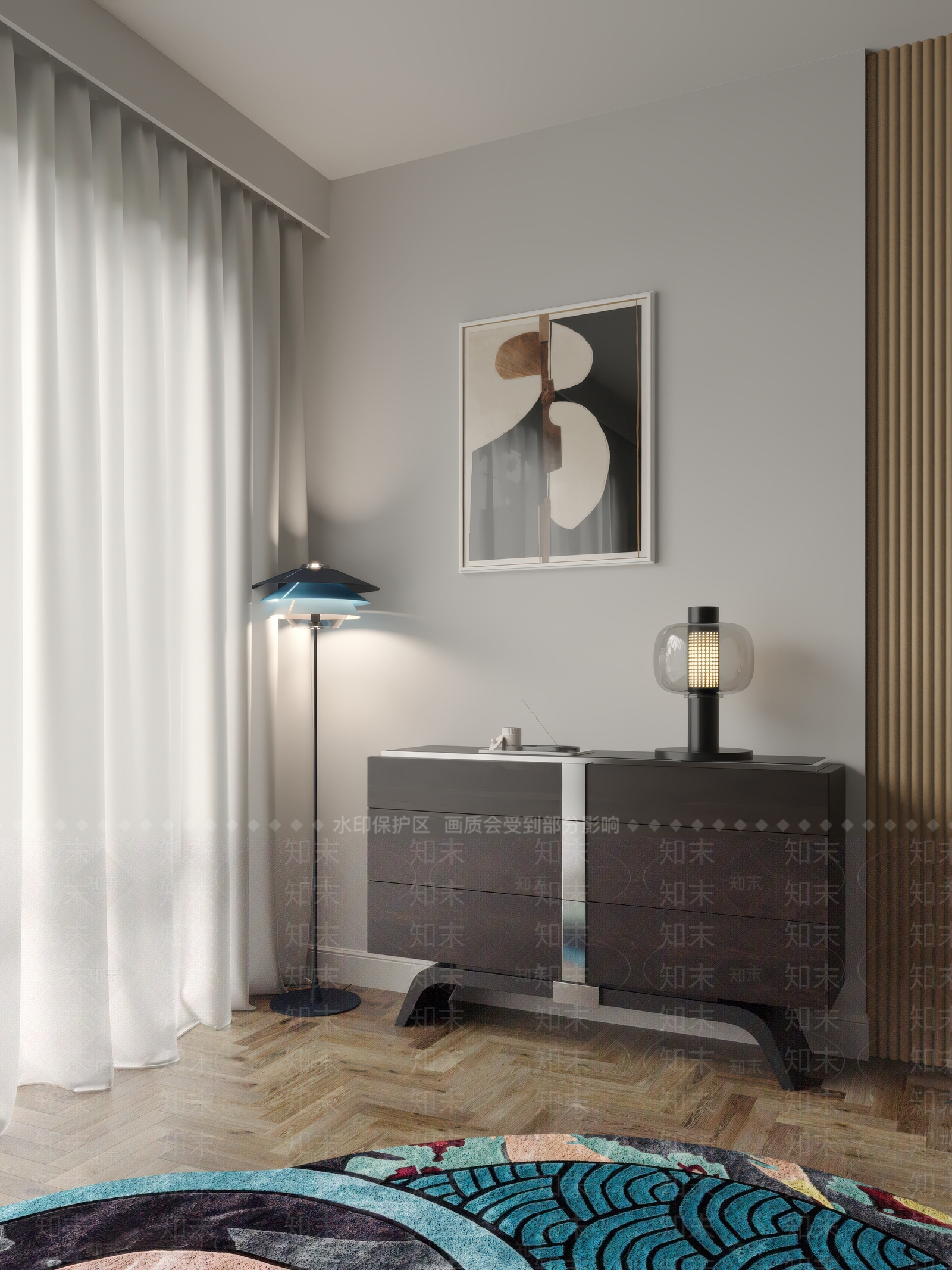 现代玄关柜3D模型下载【ID:1170994048】