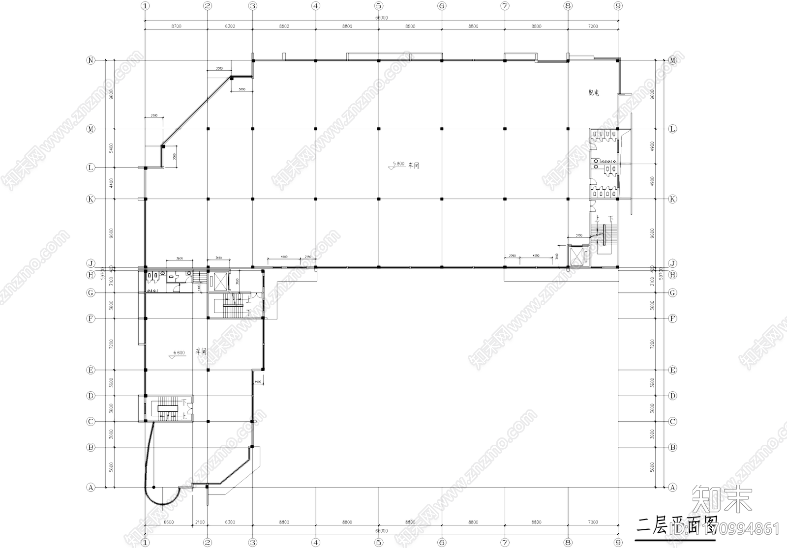 现代厂房施工图下载【ID:1170994861】