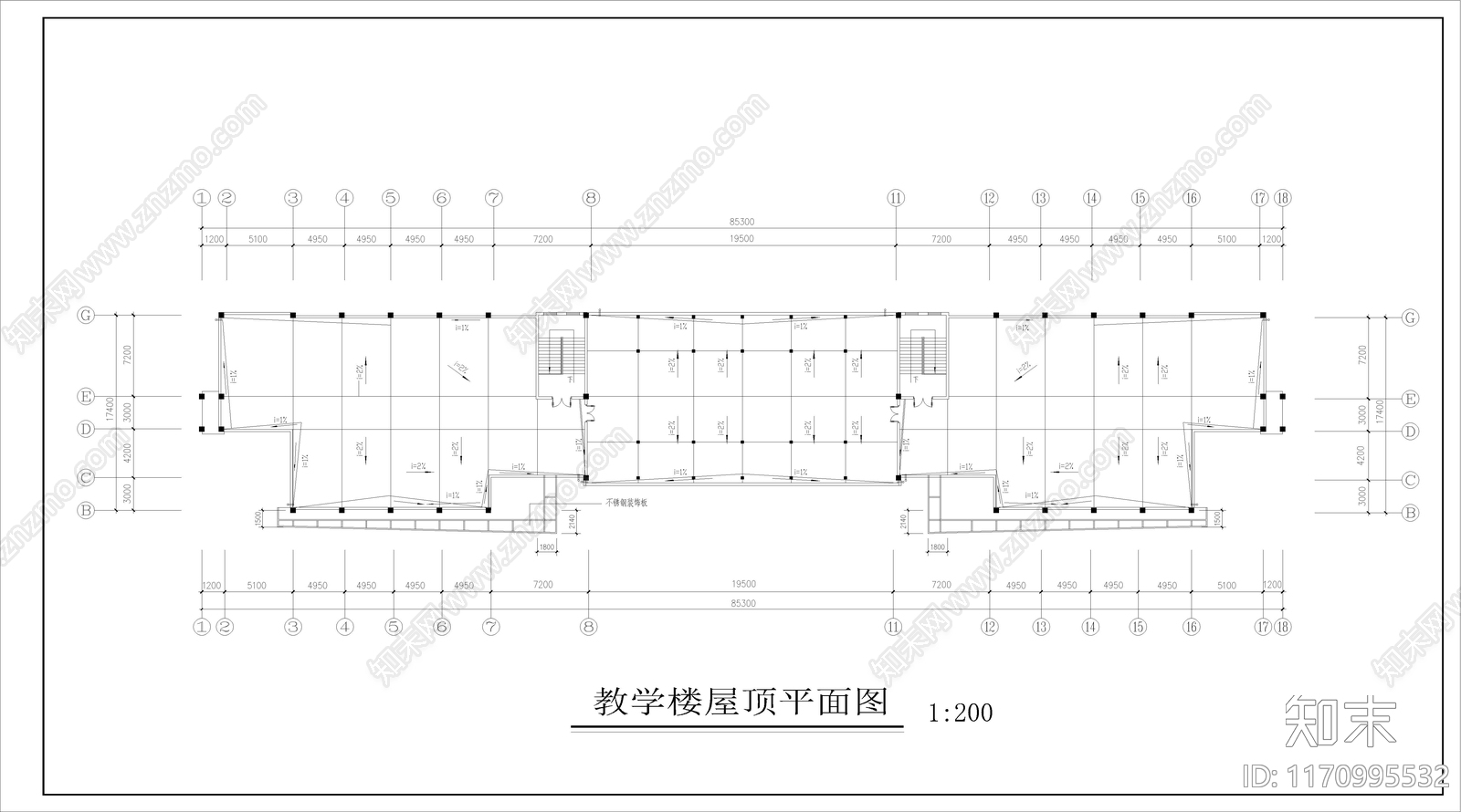 现代学校建筑cad施工图下载【ID:1170995532】