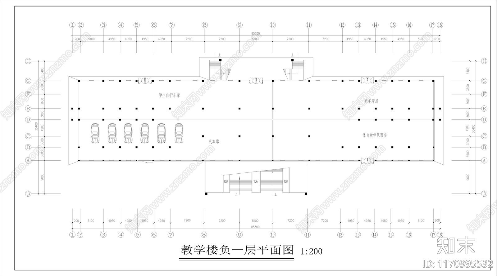现代学校建筑cad施工图下载【ID:1170995532】