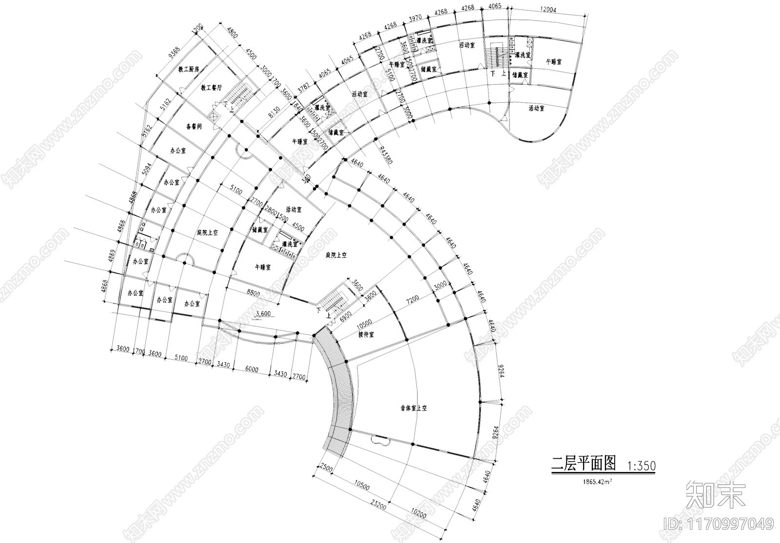 欧式幼儿园建筑施工图下载【ID:1170997049】