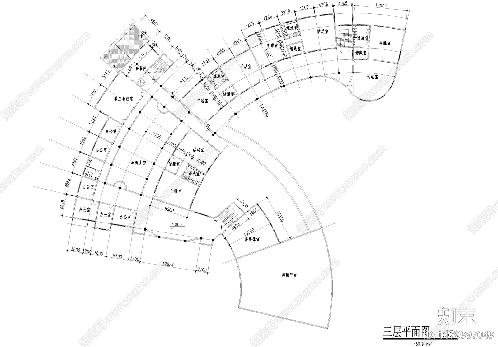 欧式幼儿园建筑施工图下载【ID:1170997049】