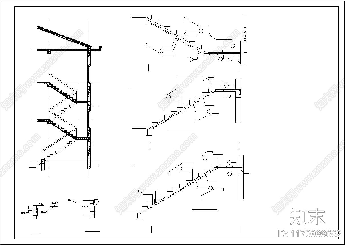 美式别墅建筑cad施工图下载【ID:1170999662】