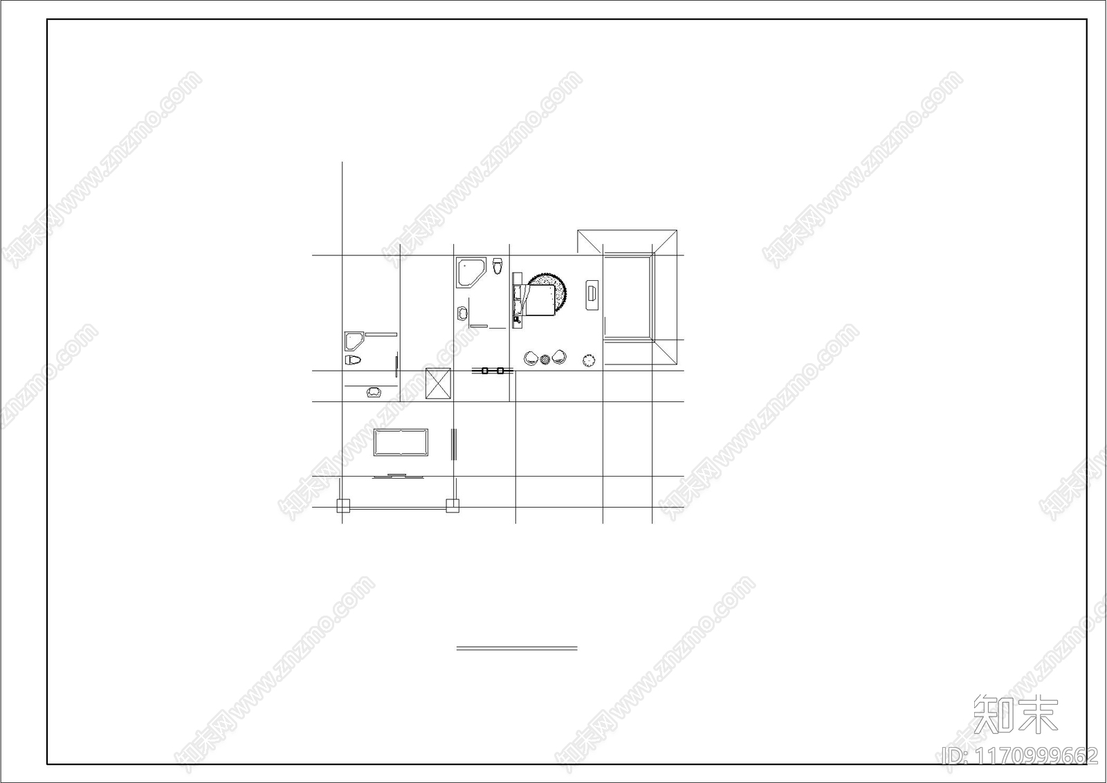 美式别墅建筑cad施工图下载【ID:1170999662】