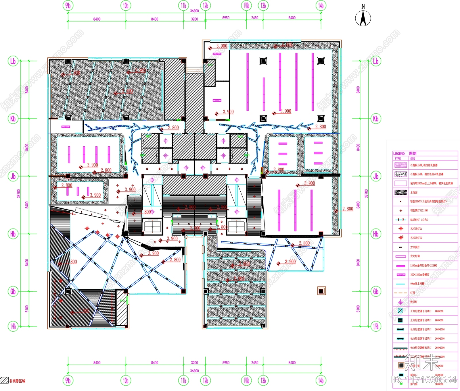 现代工装图库cad施工图下载【ID:1171000554】