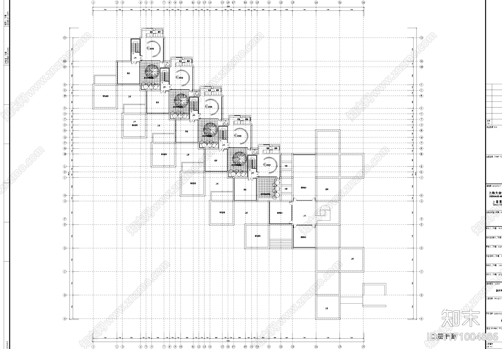 现代幼儿园建筑cad施工图下载【ID:1171004886】