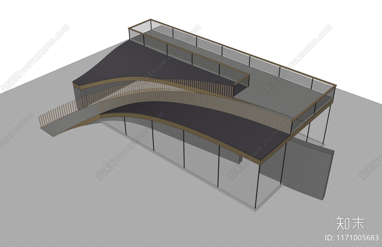 新中式小公建SU模型下载【ID:1171005683】