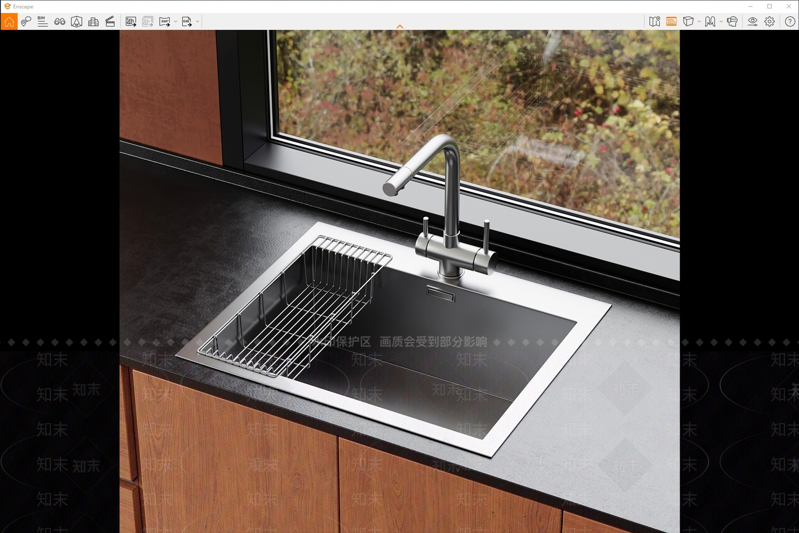 现代极简水槽SU模型下载【ID:1171005767】
