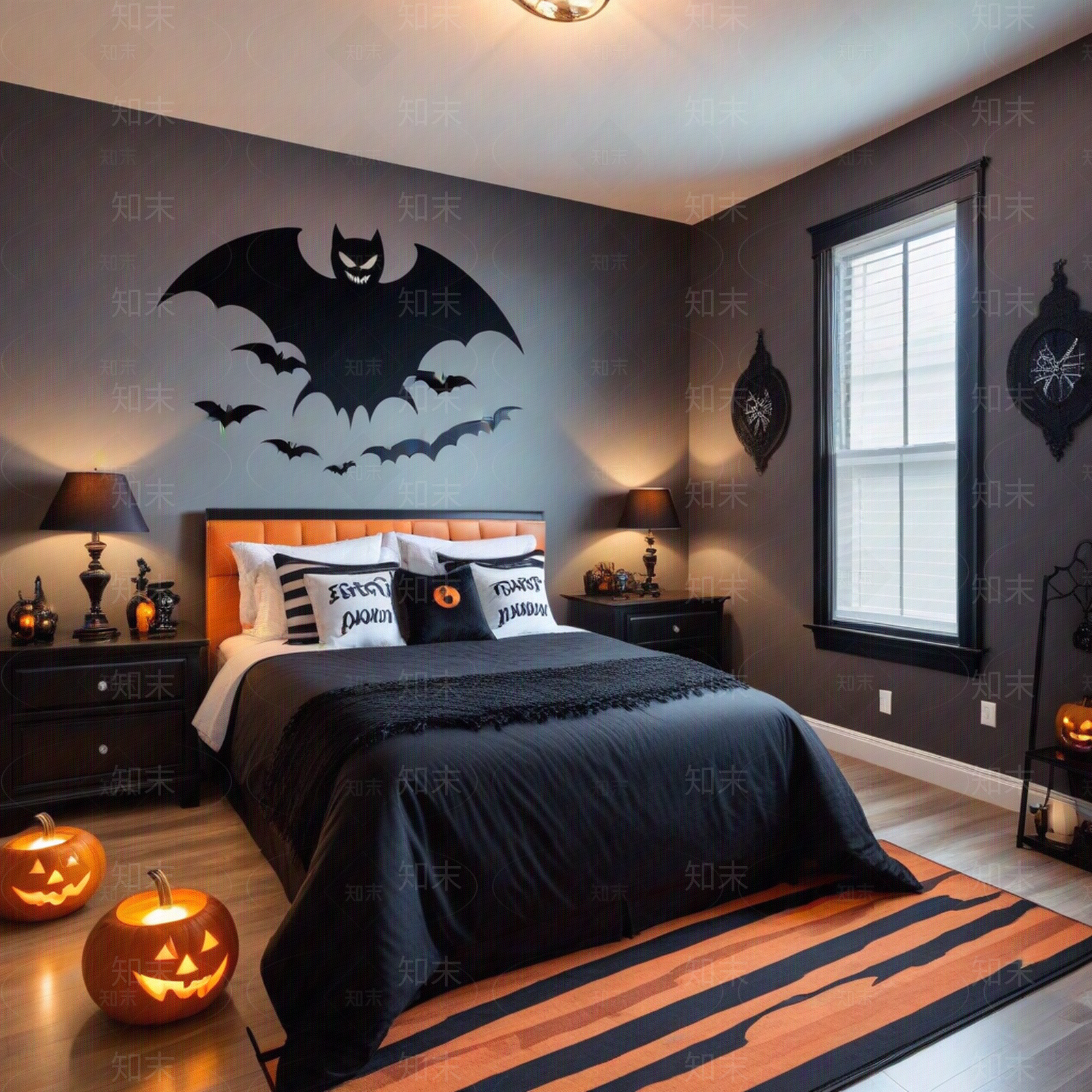 美式卧室贴图下载【ID:1171007559】