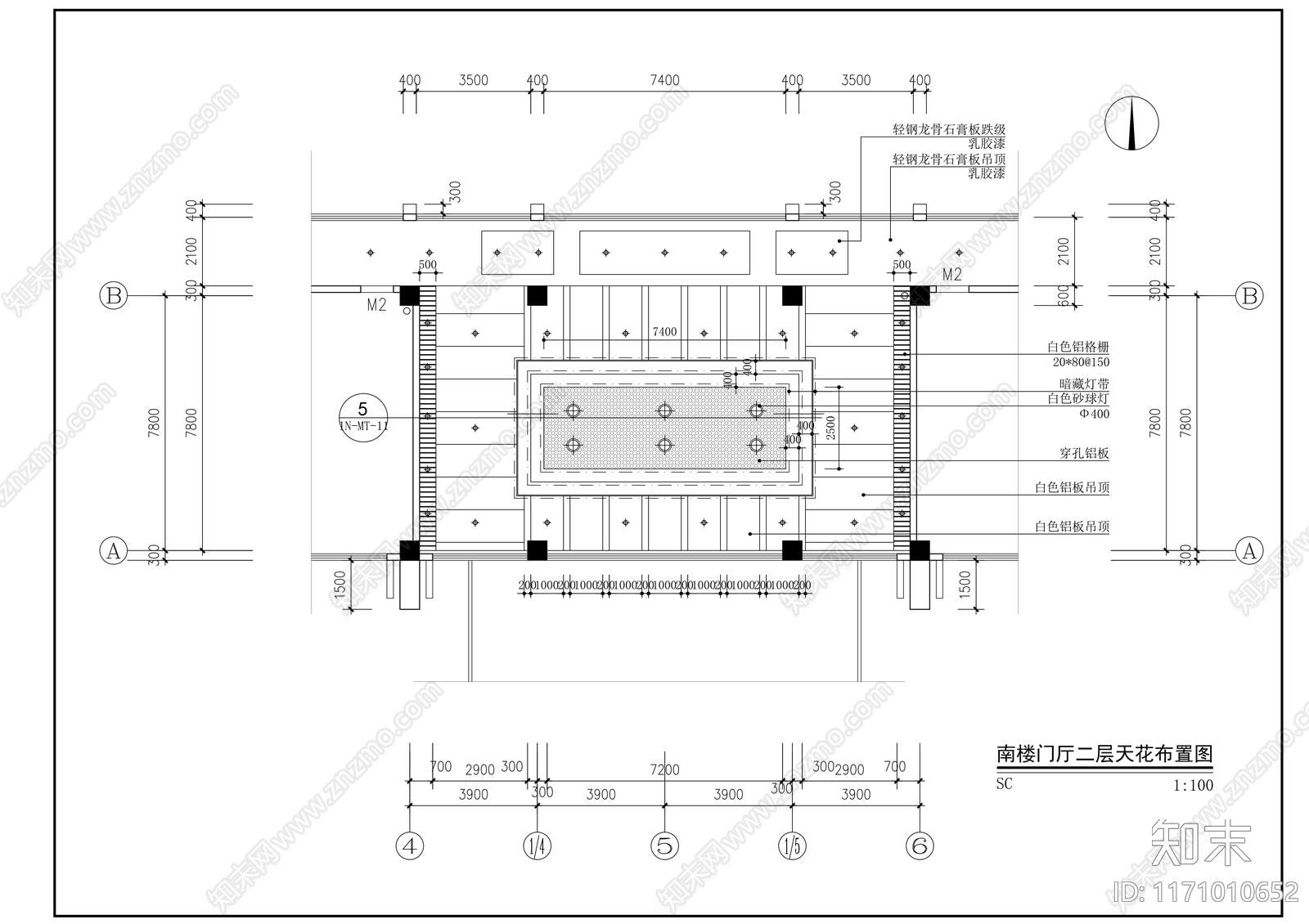 现代整体办公空间cad施工图下载【ID:1171010652】