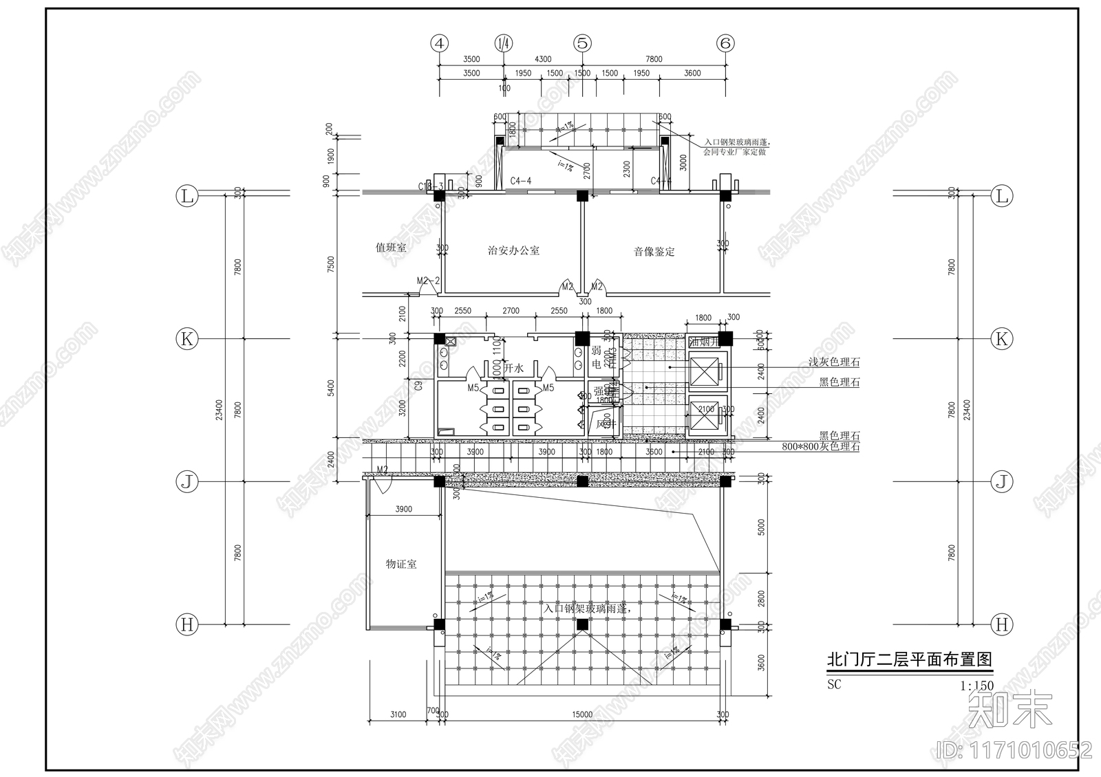 现代整体办公空间cad施工图下载【ID:1171010652】