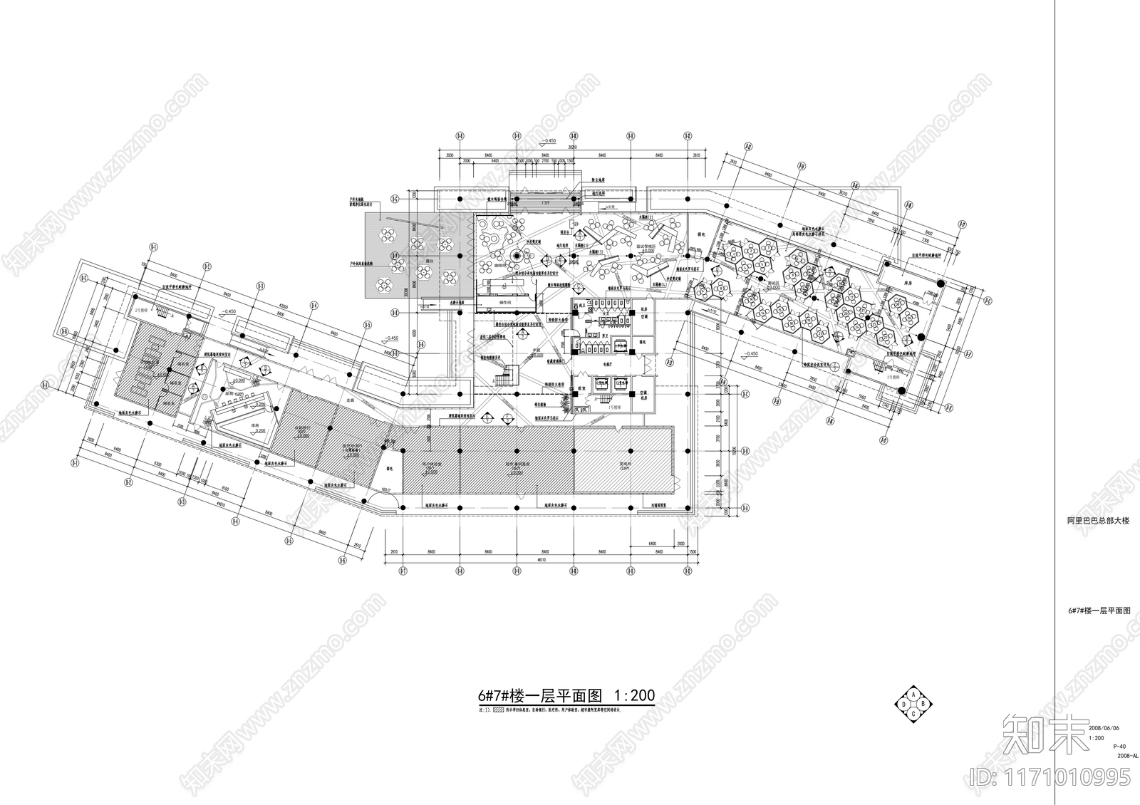 现代整体办公空间cad施工图下载【ID:1171010995】