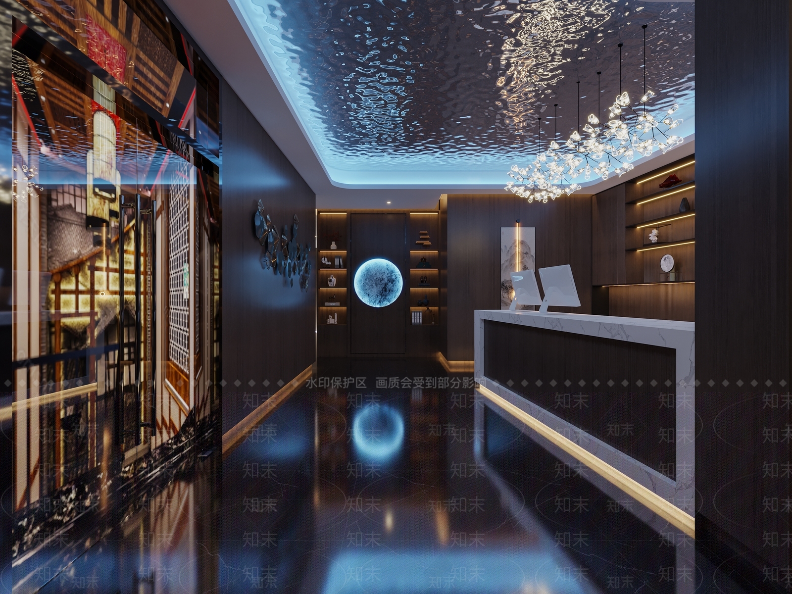 现代足浴店3D模型下载【ID:1171012325】