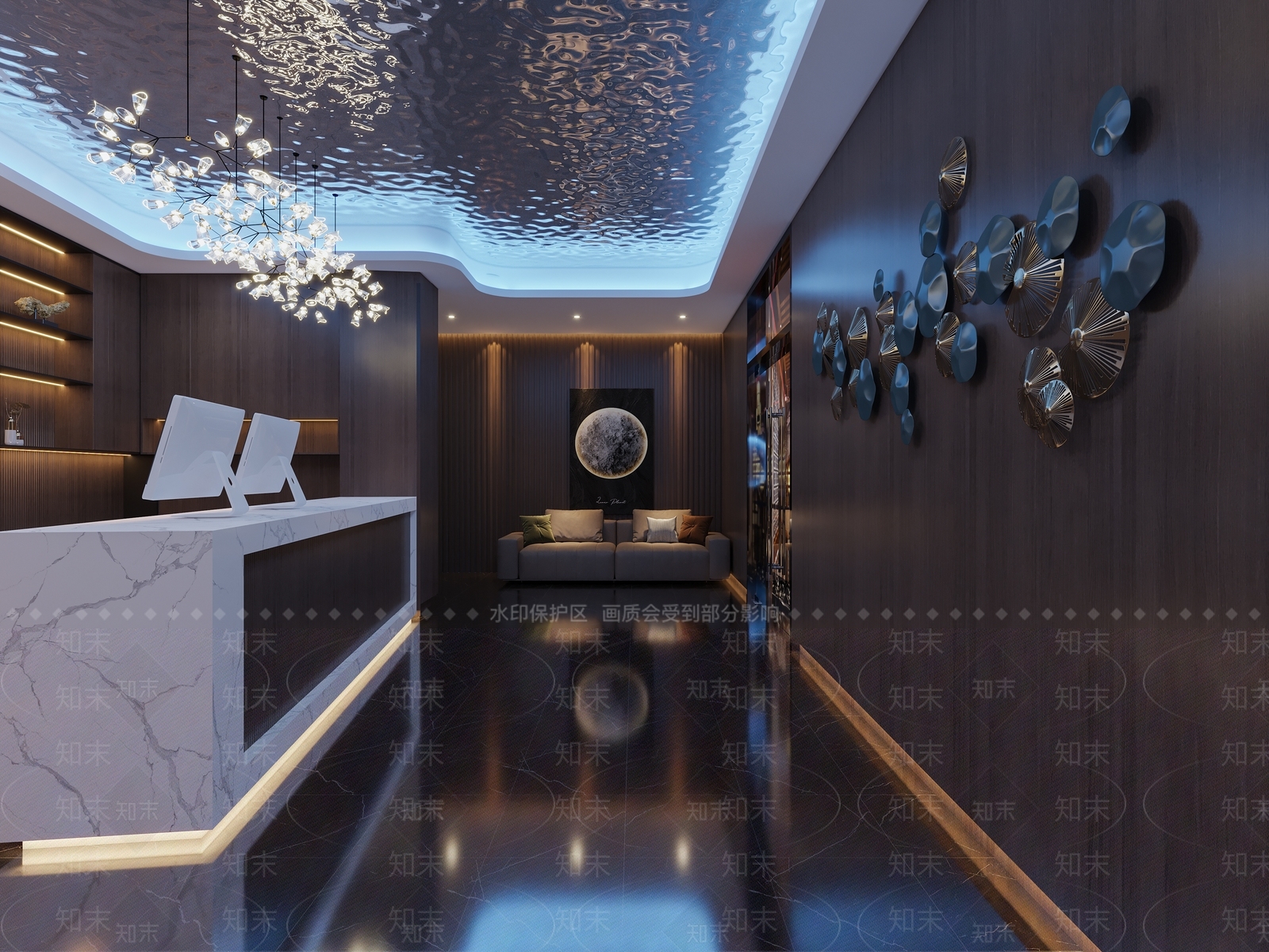现代足浴店3D模型下载【ID:1171012325】