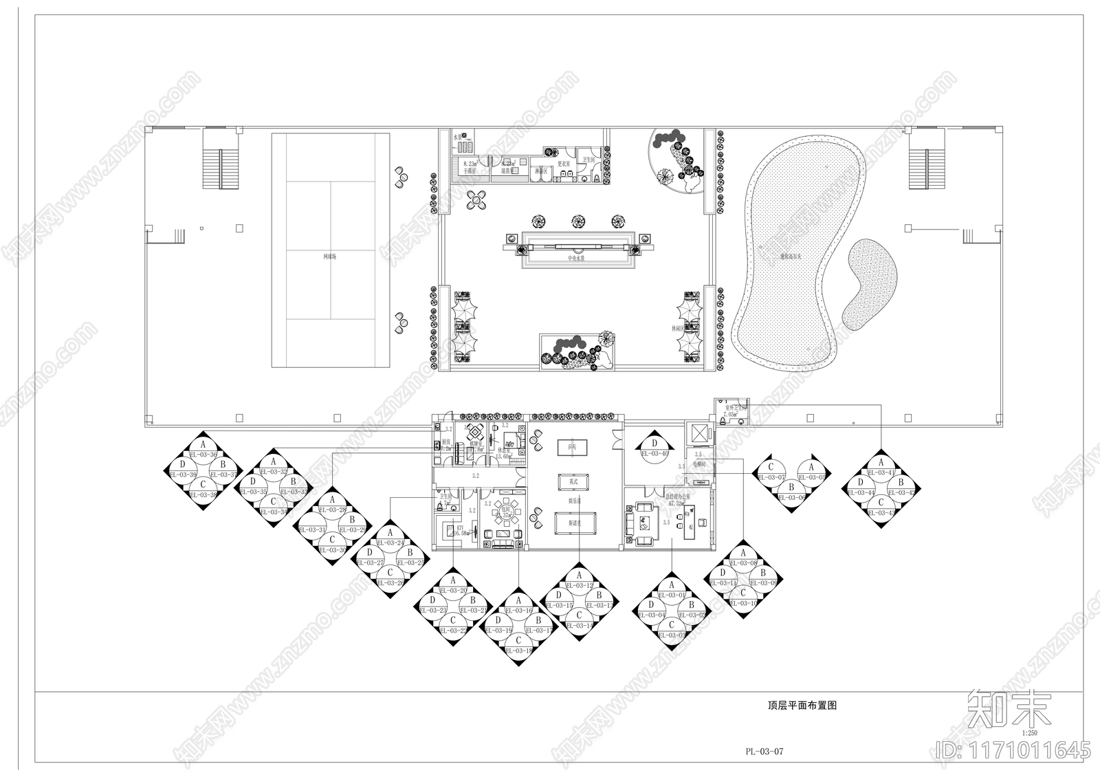 现代整体办公空间cad施工图下载【ID:1171011645】