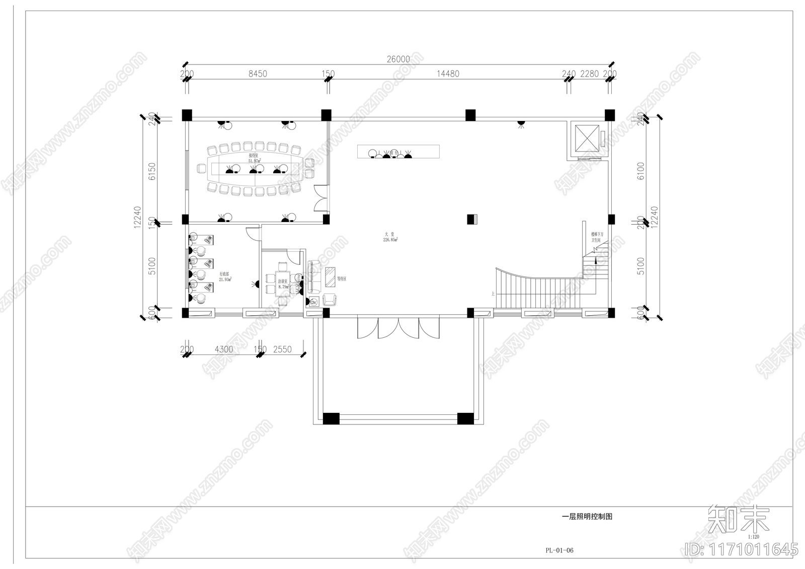 现代整体办公空间cad施工图下载【ID:1171011645】