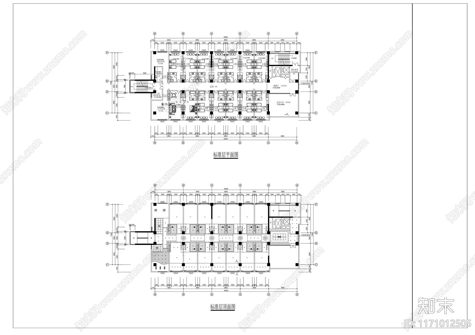 现代整体办公空间cad施工图下载【ID:1171012505】