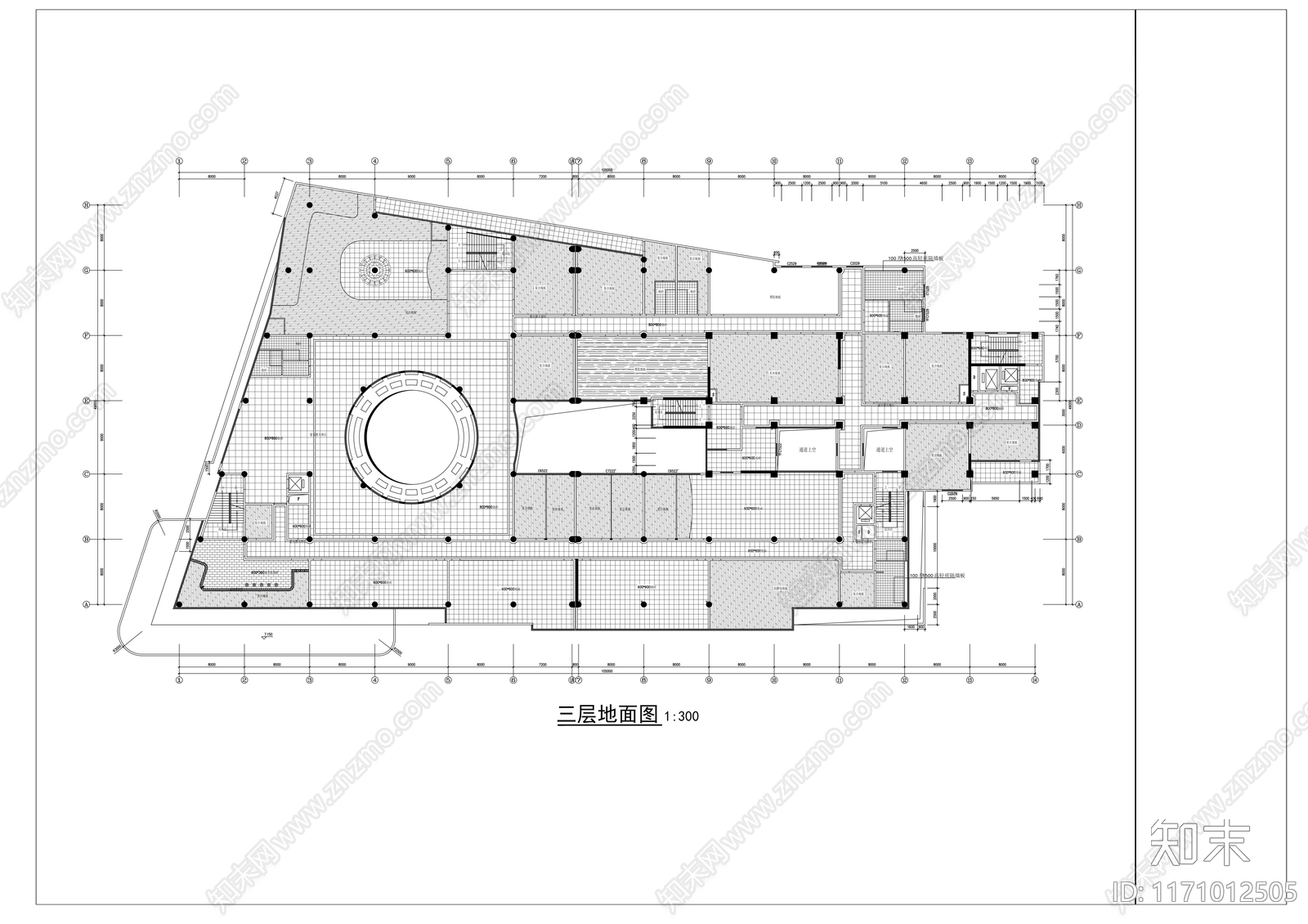 现代整体办公空间cad施工图下载【ID:1171012505】