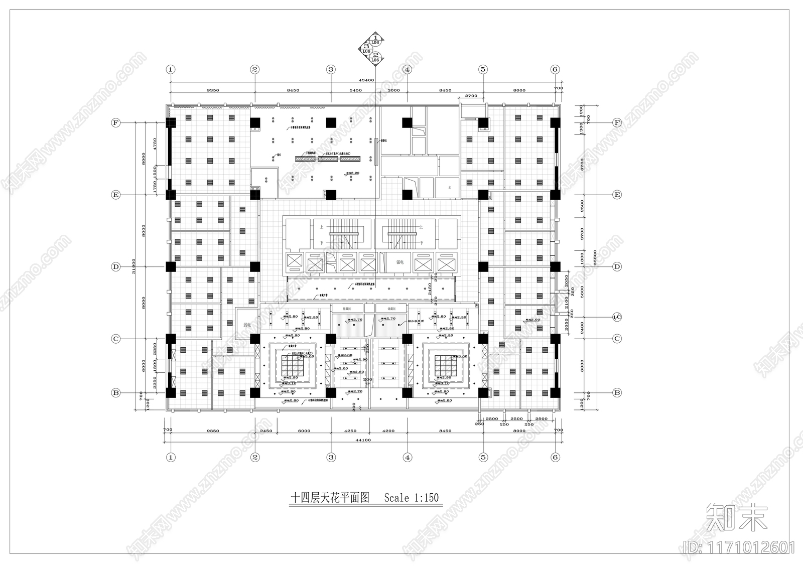 现代整体办公空间cad施工图下载【ID:1171012601】