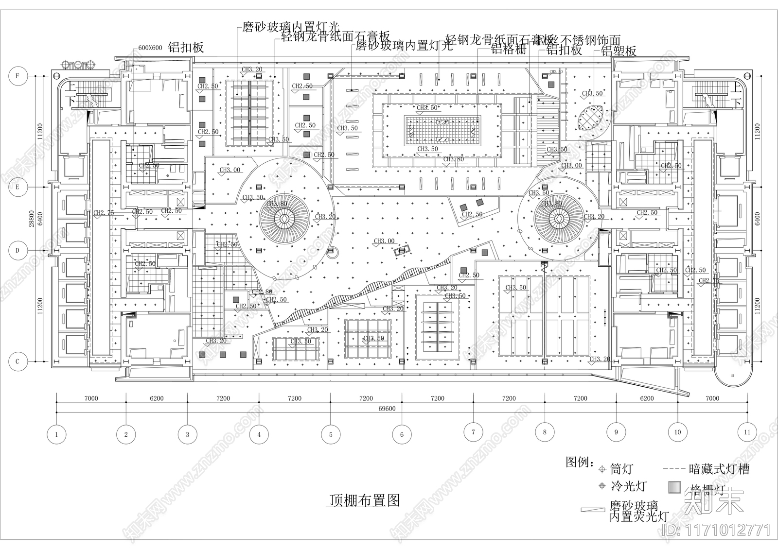 现代整体办公空间cad施工图下载【ID:1171012771】