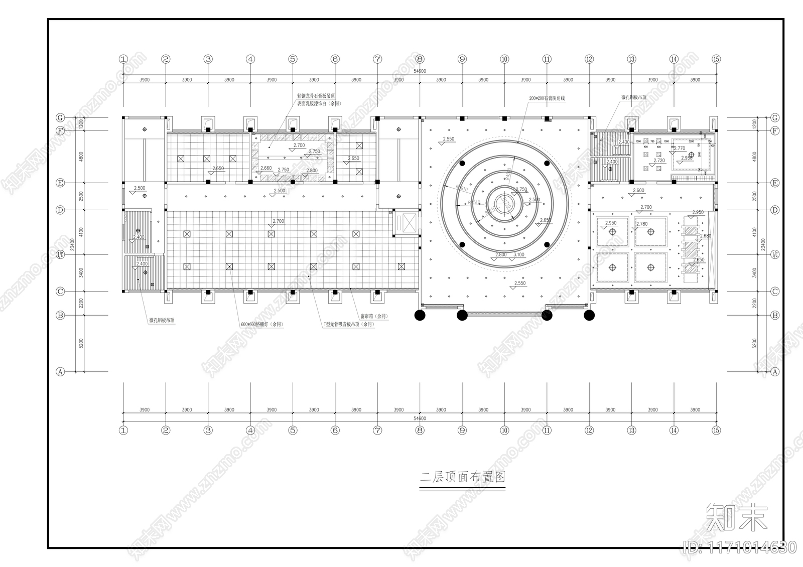 现代整体办公空间cad施工图下载【ID:1171014630】