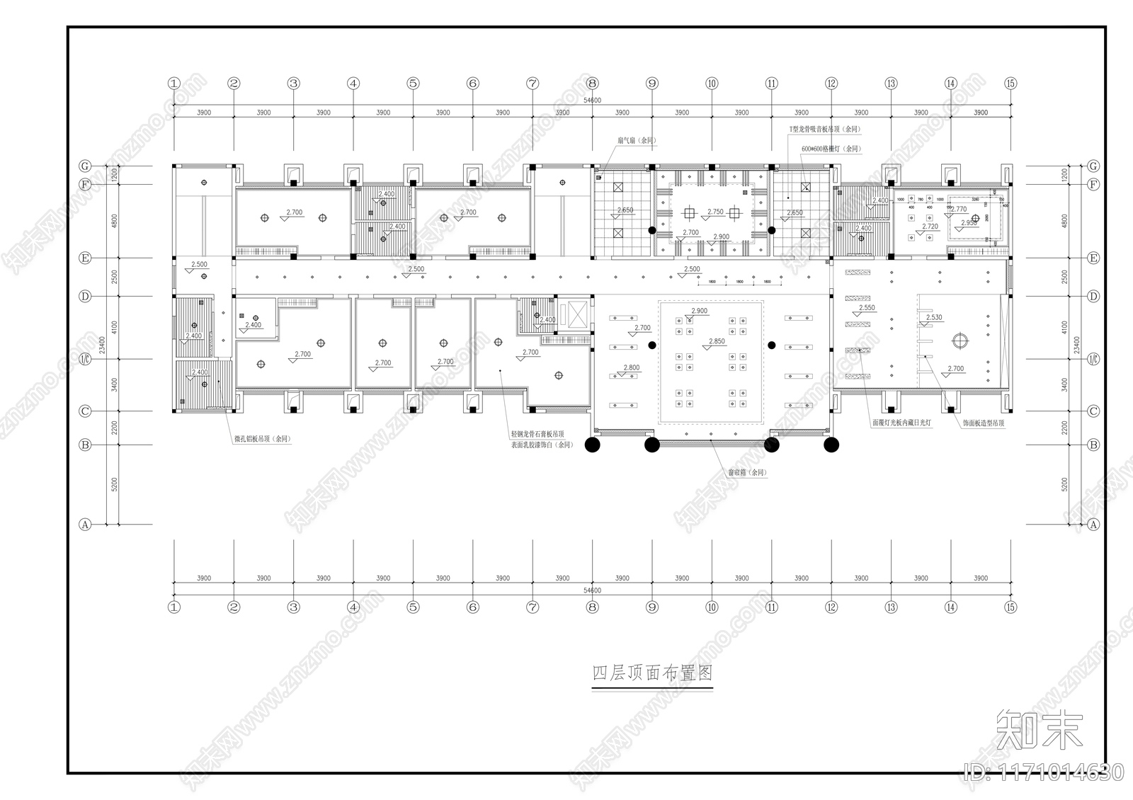 现代整体办公空间cad施工图下载【ID:1171014630】