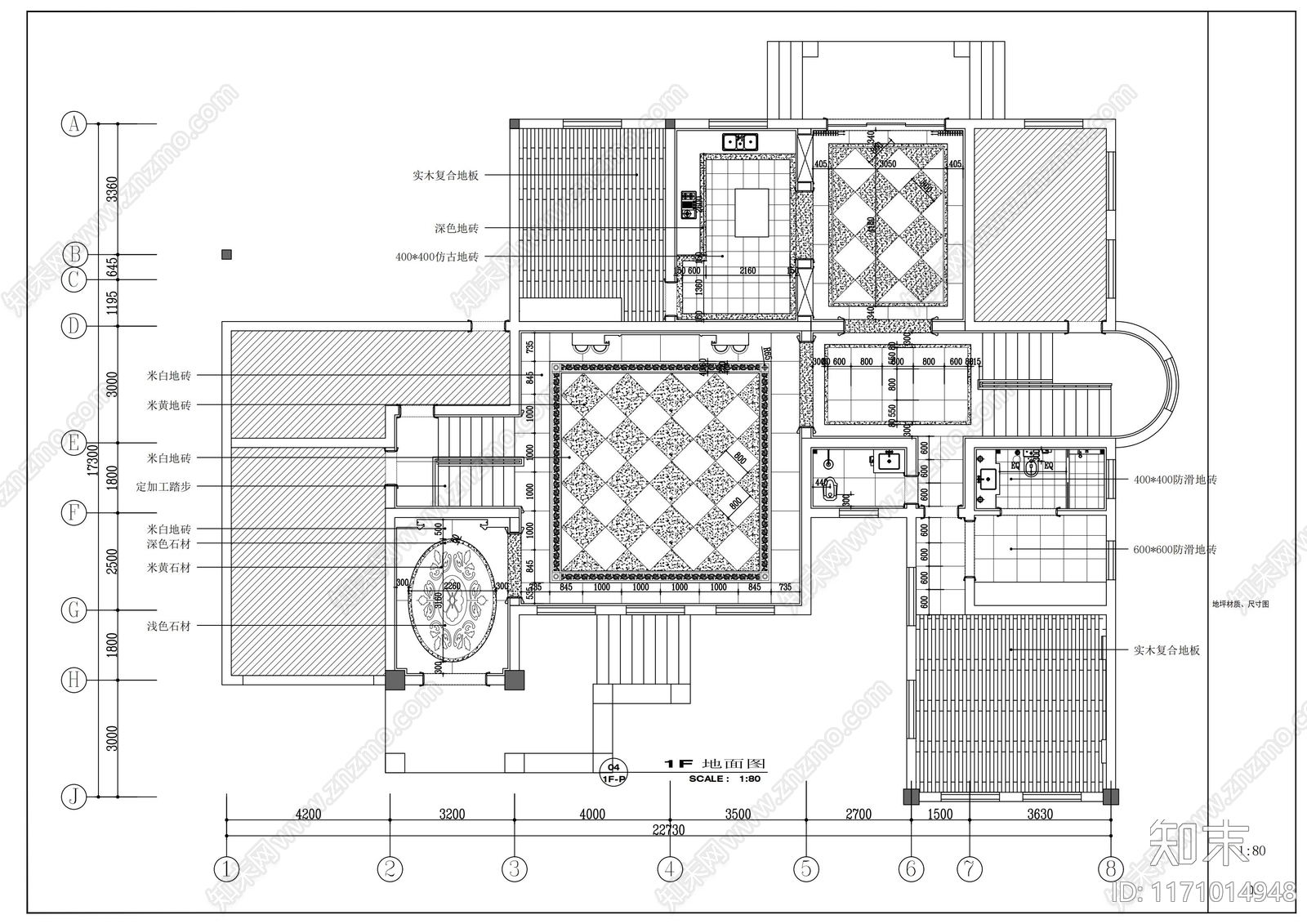 现代整体家装空间cad施工图下载【ID:1171014948】