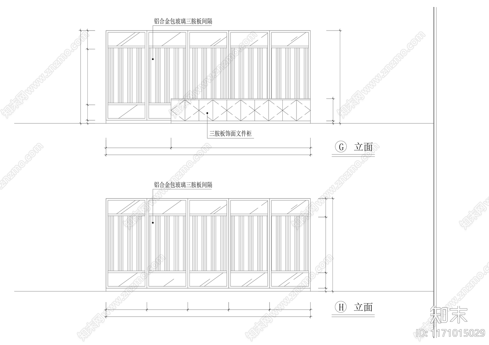 现代整体办公空间cad施工图下载【ID:1171015029】