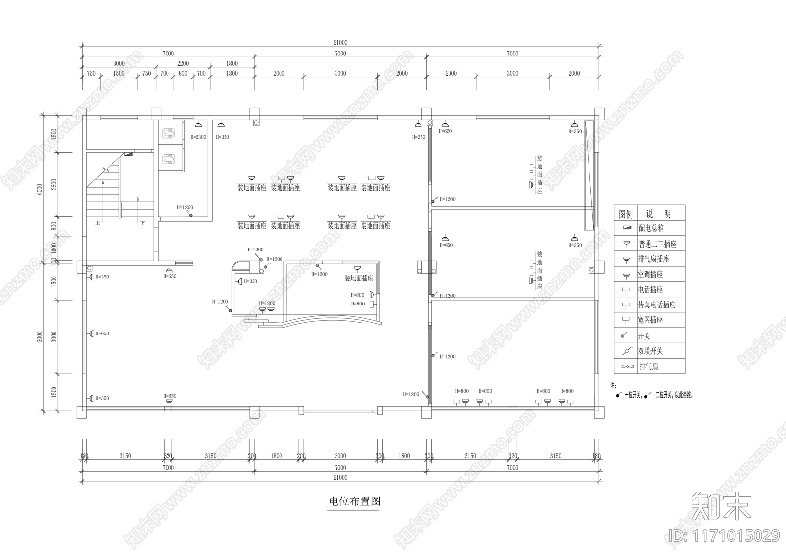 现代整体办公空间cad施工图下载【ID:1171015029】