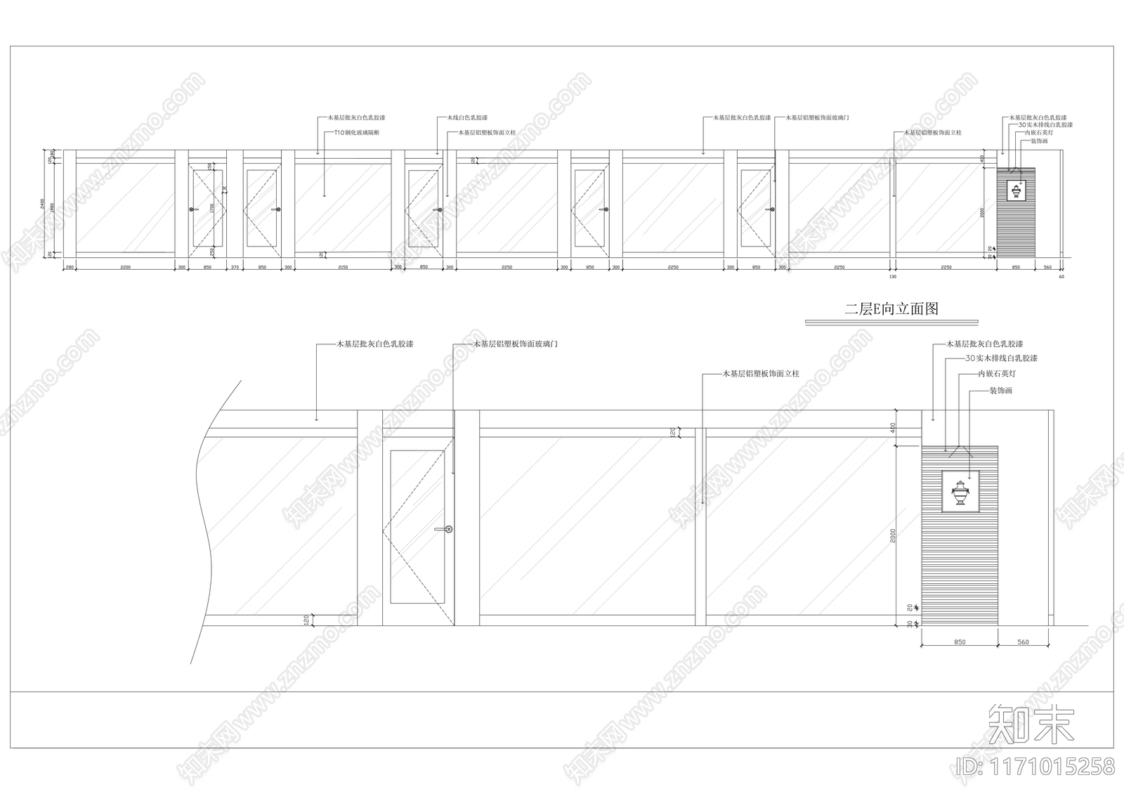 现代整体办公空间cad施工图下载【ID:1171015258】