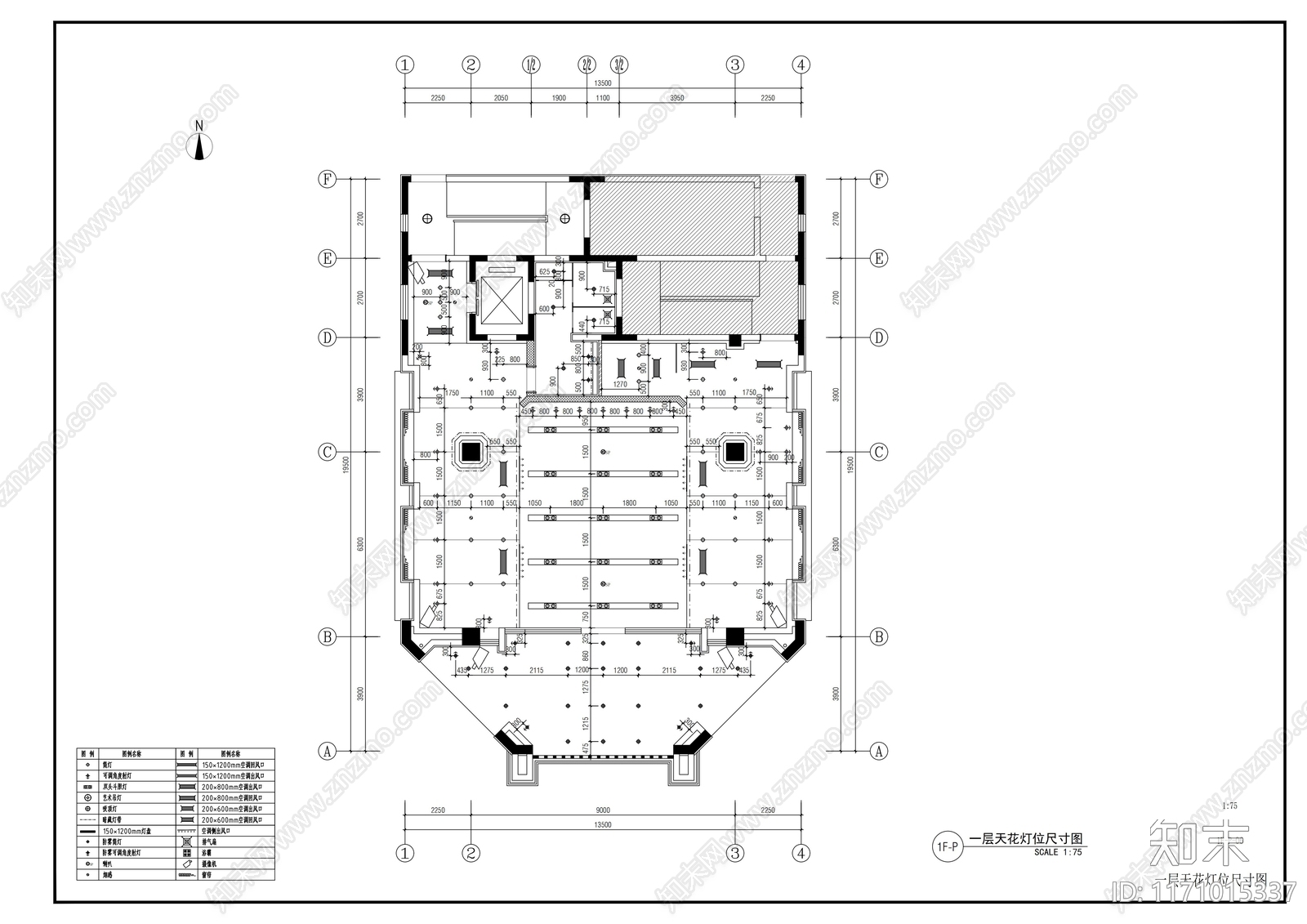 现代整体办公空间cad施工图下载【ID:1171015337】