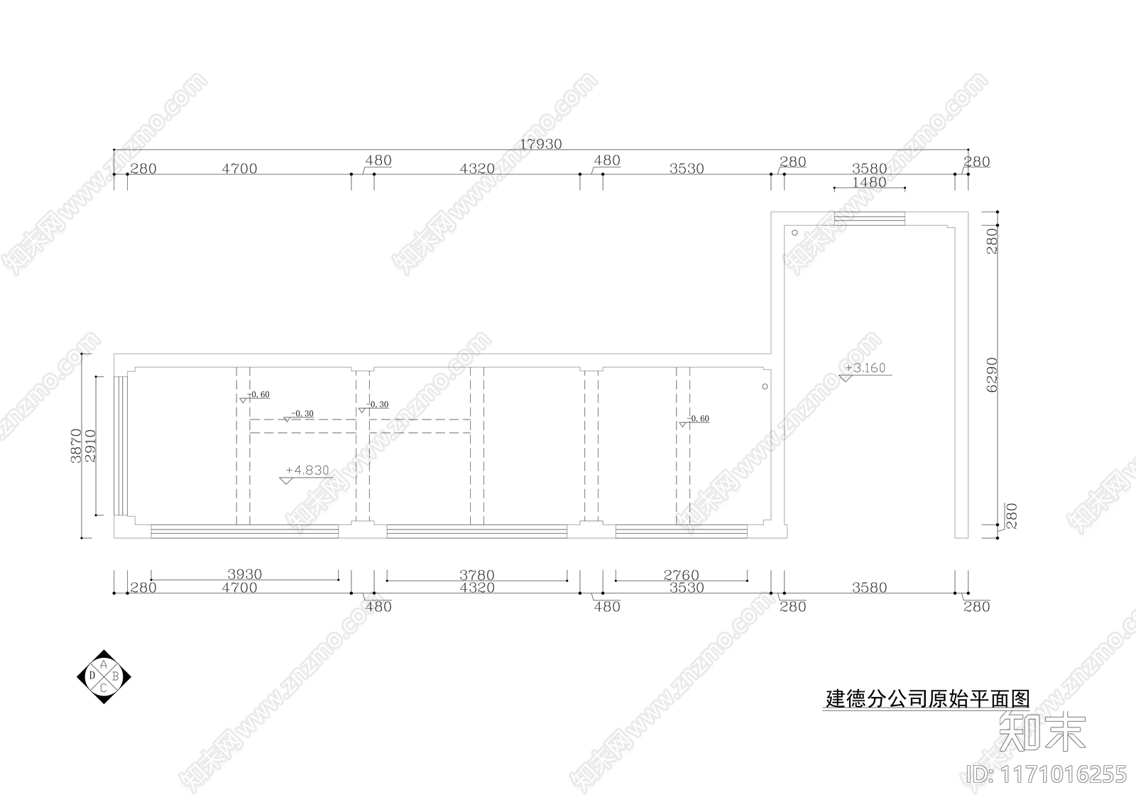 现代整体办公空间cad施工图下载【ID:1171016255】