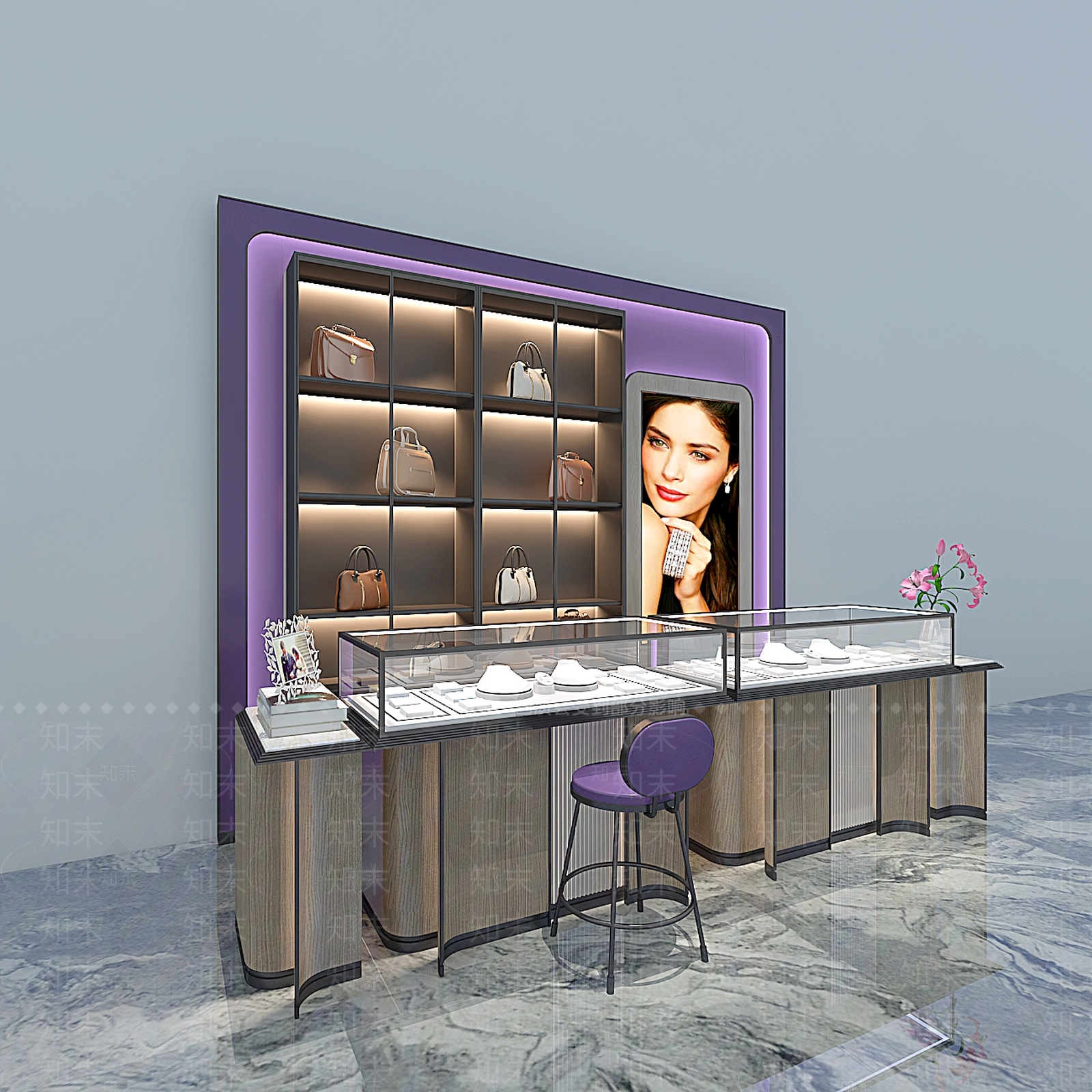 现代珠宝店3D模型下载【ID:1171016497】