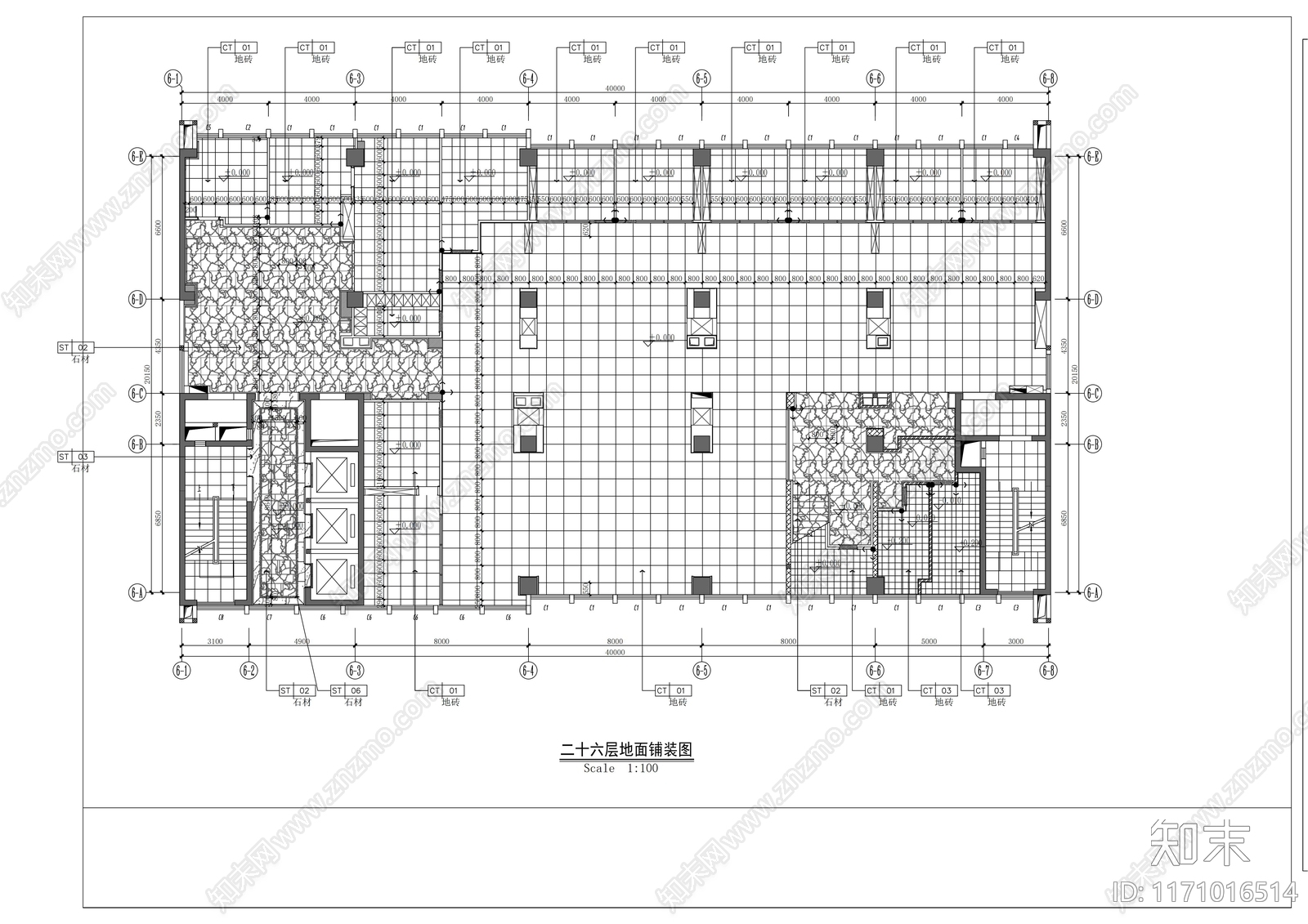 现代整体办公空间cad施工图下载【ID:1171016514】