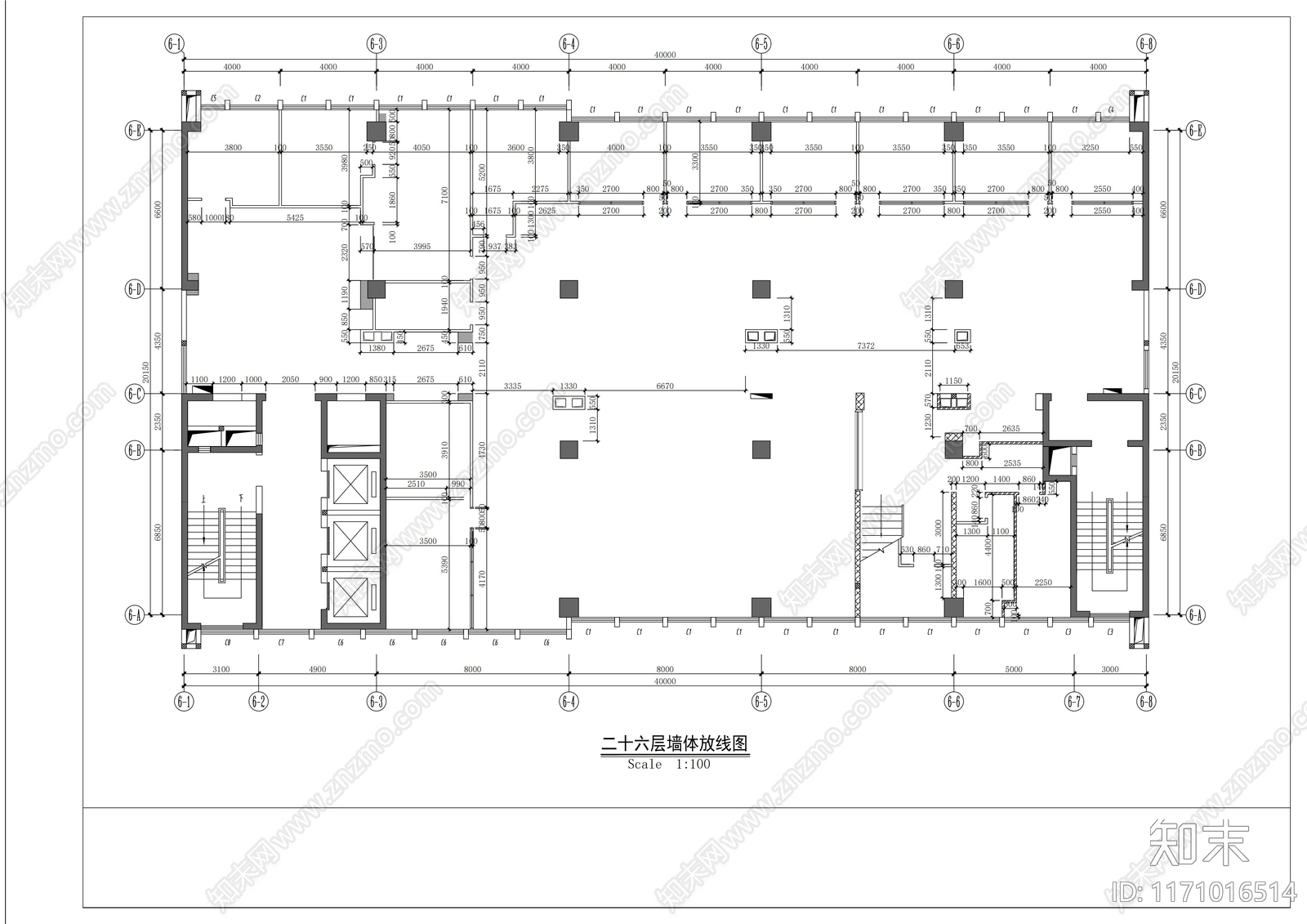 现代整体办公空间cad施工图下载【ID:1171016514】