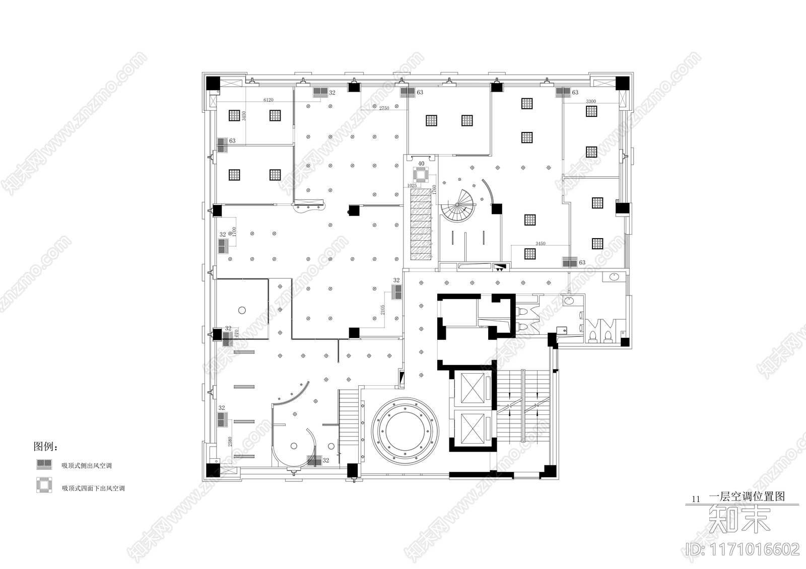 现代整体办公空间cad施工图下载【ID:1171016602】