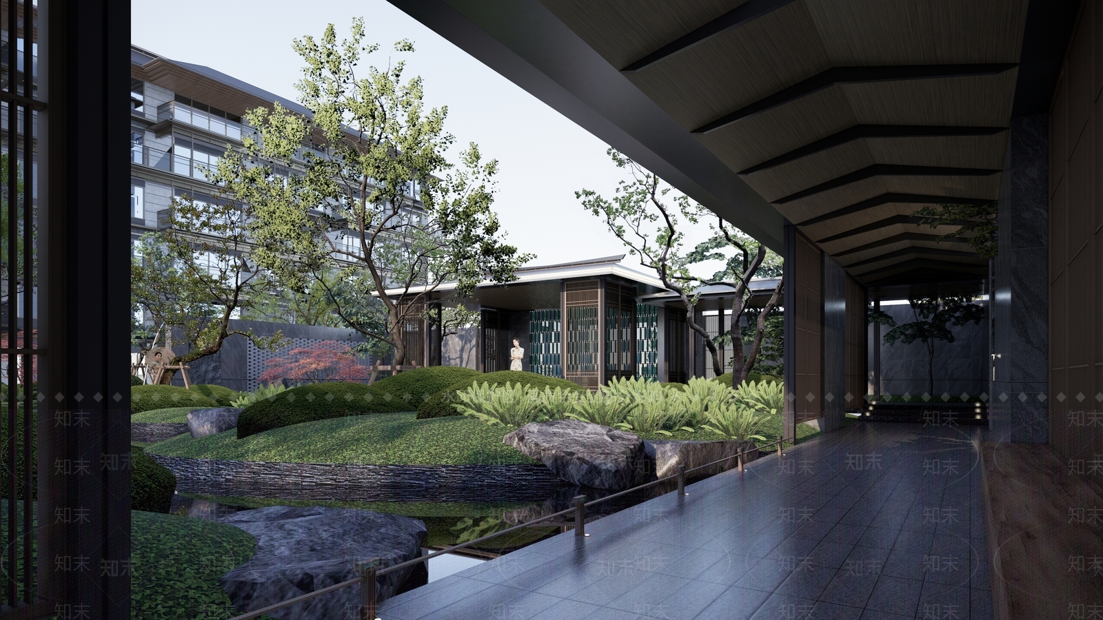 商业综合体景观SU模型精品下载_SketchUp模型_知末网