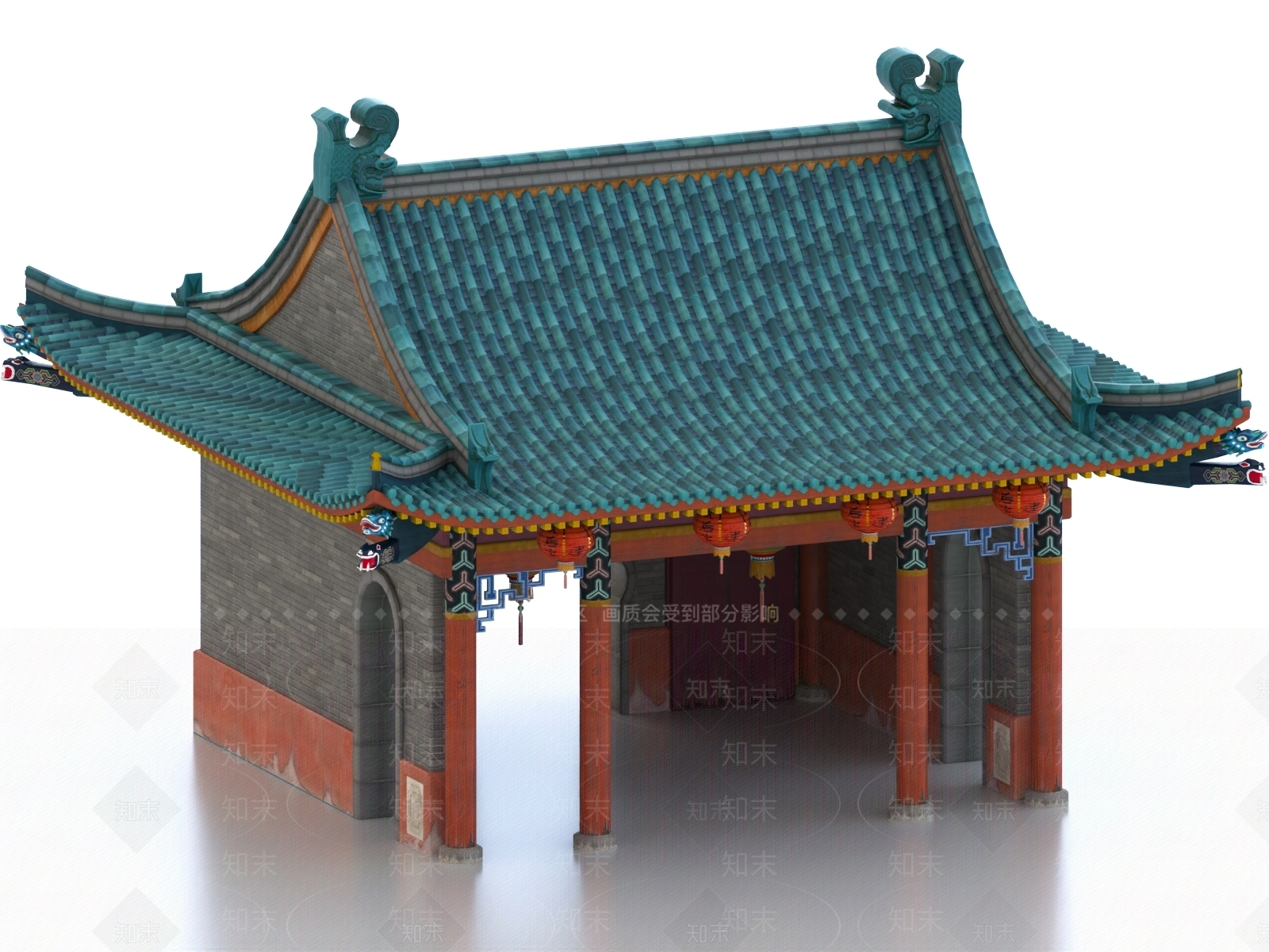 中式古建3D模型下载【ID:1171026990】