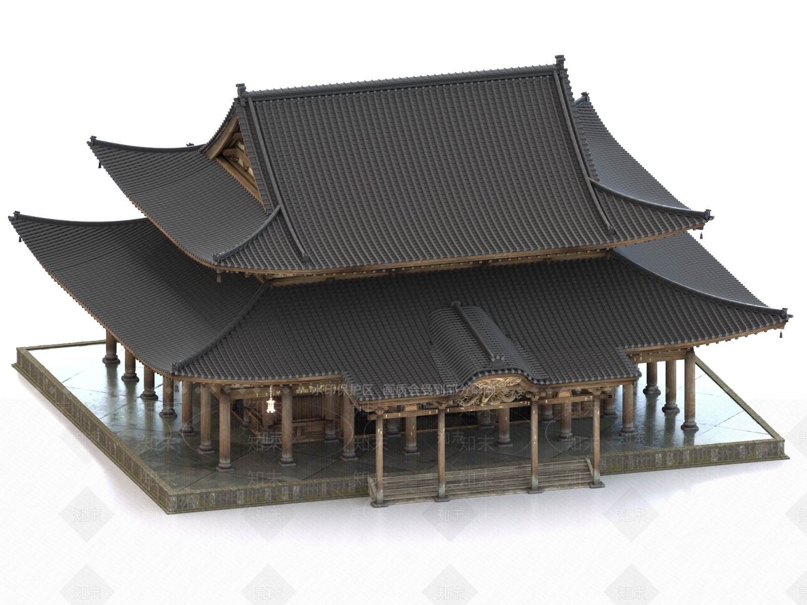 日式古建3D模型下载【ID:1171028079】