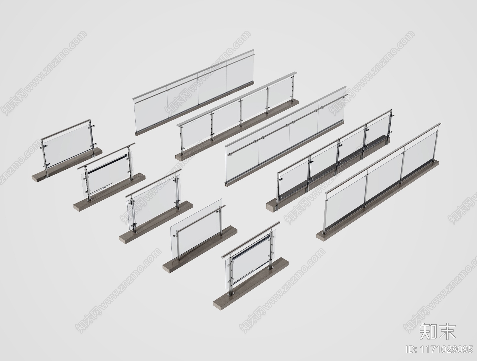 现代栏杆3D模型下载【ID:1171028095】