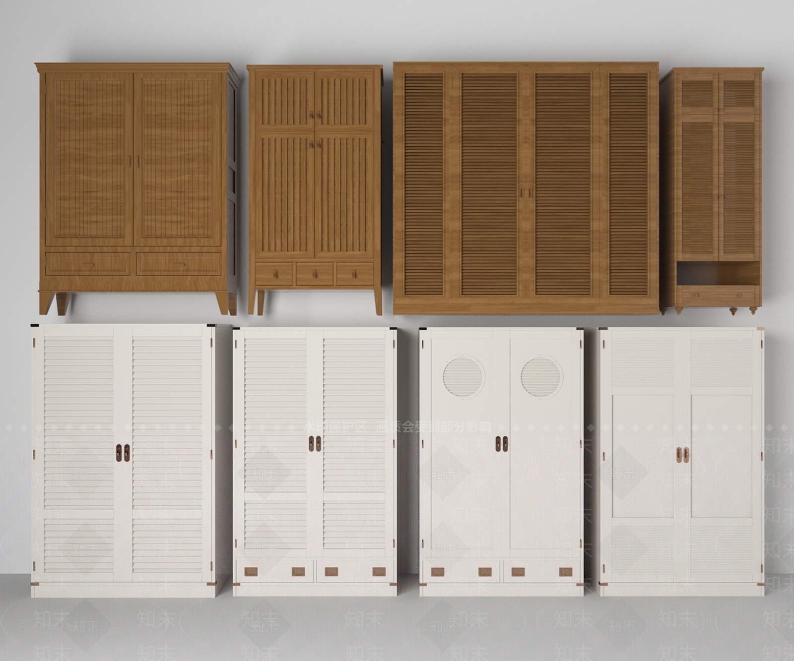 现代中式鞋柜3D模型下载【ID:1171028667】