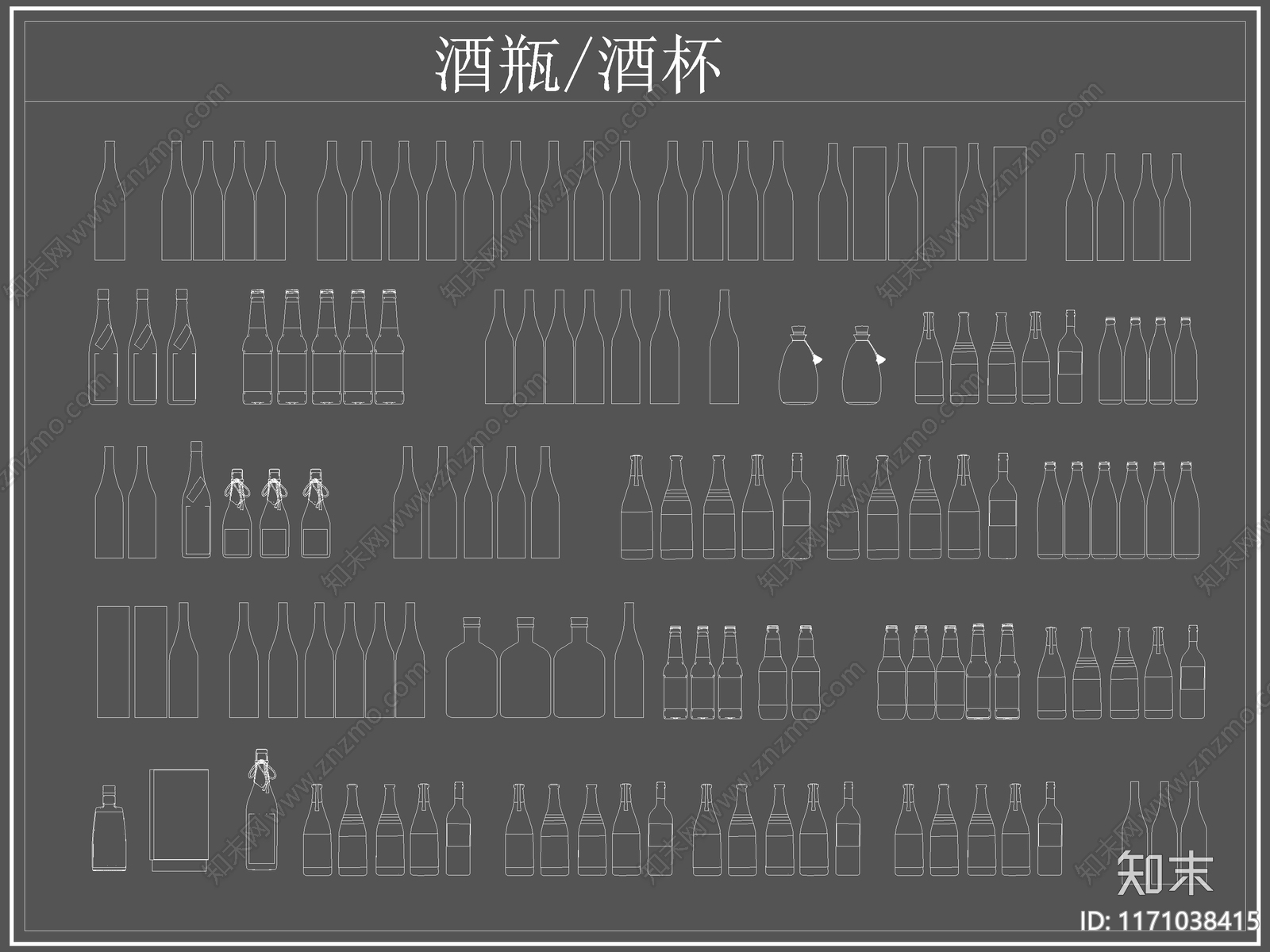 现代厨房设施cad施工图下载【ID:1171038415】