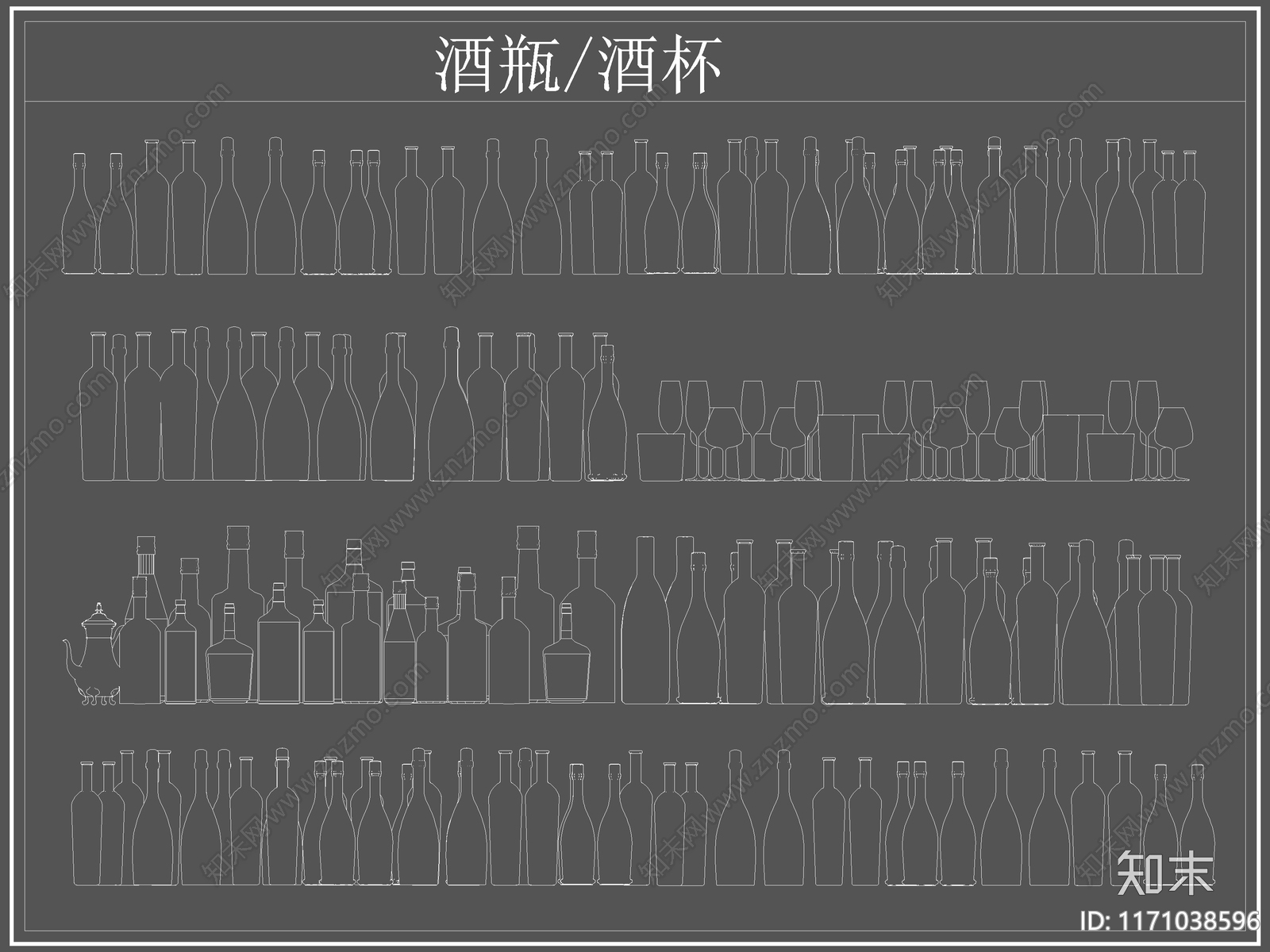 现代厨房设施cad施工图下载【ID:1171038596】